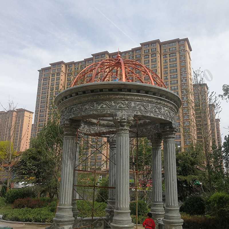 歐式景觀亭子，小區(qū)石雕涼亭，大理石石材亭子