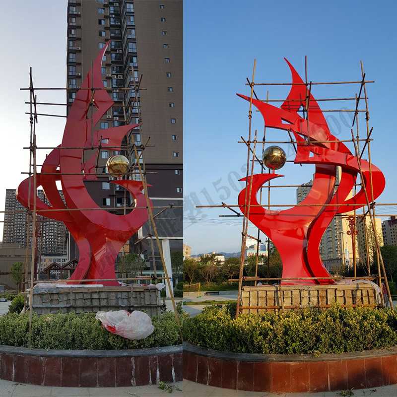 大型不銹鋼雕塑，不銹鋼鳳凰雕塑，小區(qū)不銹鋼景觀雕塑