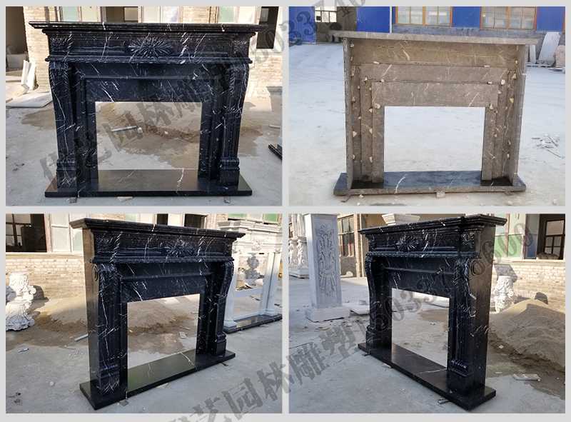石雕壁爐架廠家，石雕壁爐架工廠，定制石雕壁爐架