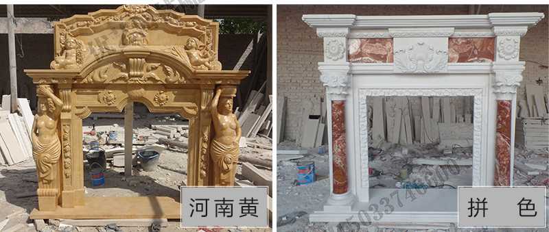 石雕壁爐架款式，定制石雕壁爐架，石雕壁爐架廠家