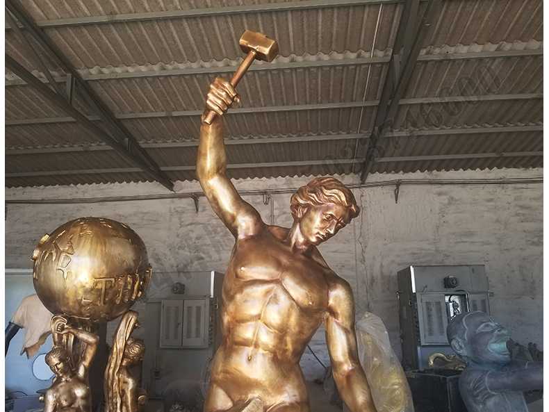 自我雕刻銅雕塑，銅自我雕刻雕塑，雕刻自我銅人物雕塑