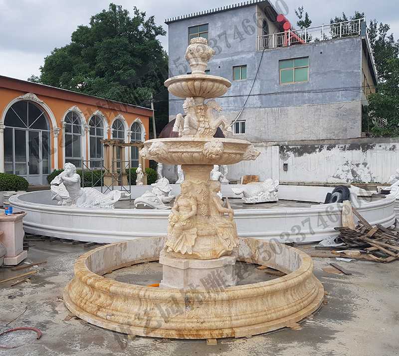 石雕噴泉，景觀人物噴泉，歐式噴泉