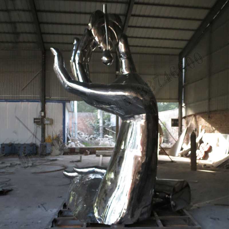 保護(hù)水資源雕塑，珍惜水資源雕塑，不銹鋼水滴雕塑